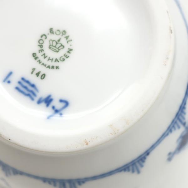 ロイヤルコペンハーゲン 食器 ブルーフルーテッド 急須 湯呑み5客 6点