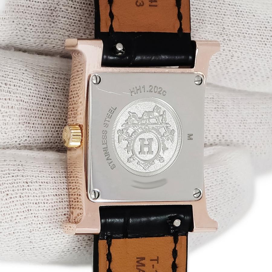 HERMES 【3年保証】 エルメス Hウォッチ PM HH1.202c H型 ホワイト  