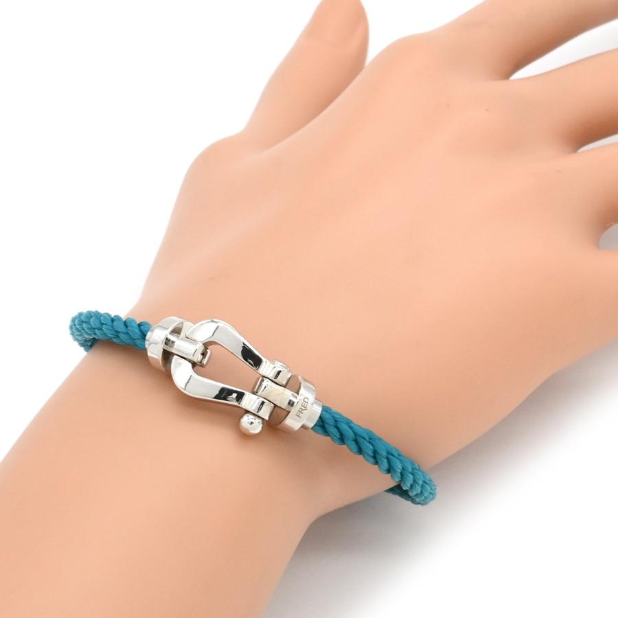 フレッド ブレスレット フォース10 LM K18WG ブルー ＃18 青