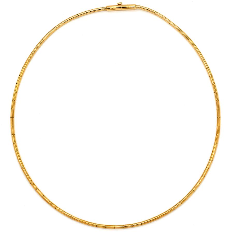 Cartier（カルティエ） ネックレス オメガ チューブ K18YG ゴールド
