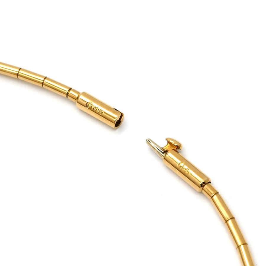 Cartier ネックレス オメガ　チューブチェーン　k18WG Cartier（カルティエ） ネックレス オメガ チューブ K18YG ゴールド