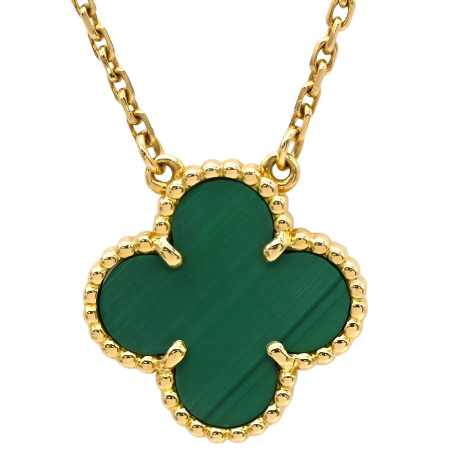Van Cleef & Arpelsヴァンクリーフ&アーペル ネックレスグリーン アルハンブラ ヴァンクリーフアーペル ネックレス ヴィンテージ