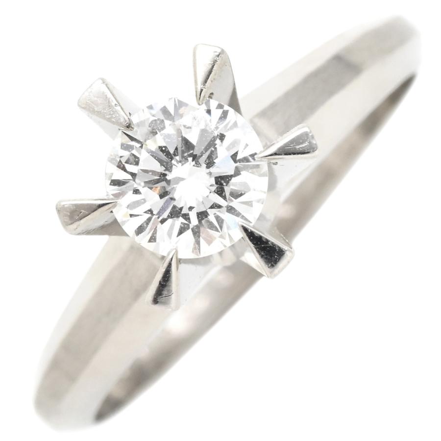 リング 指輪 ダイヤ 立爪リング Pt900 シルバー 1石 1粒 11.5号
