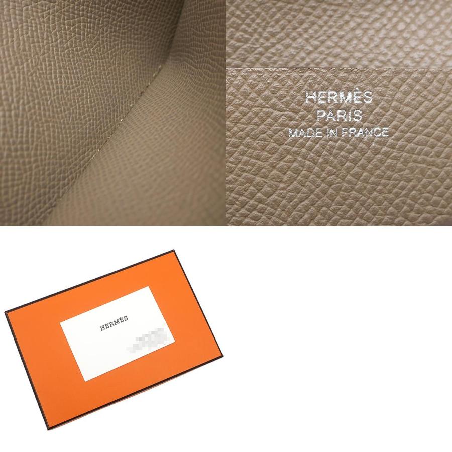 HERMES（エルメス） 長財布 ベアンスフレ ヴォーエプソン グレー