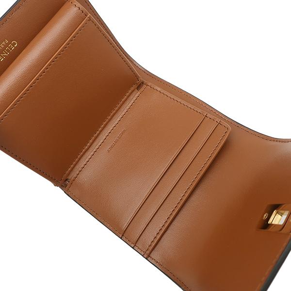 CELINE セリーヌ スモールトリフォールドウォレット 三つ折り財布 ブラウン CELINE（セリーヌ） 三つ折り財布 スモール トリフォールドウォレット