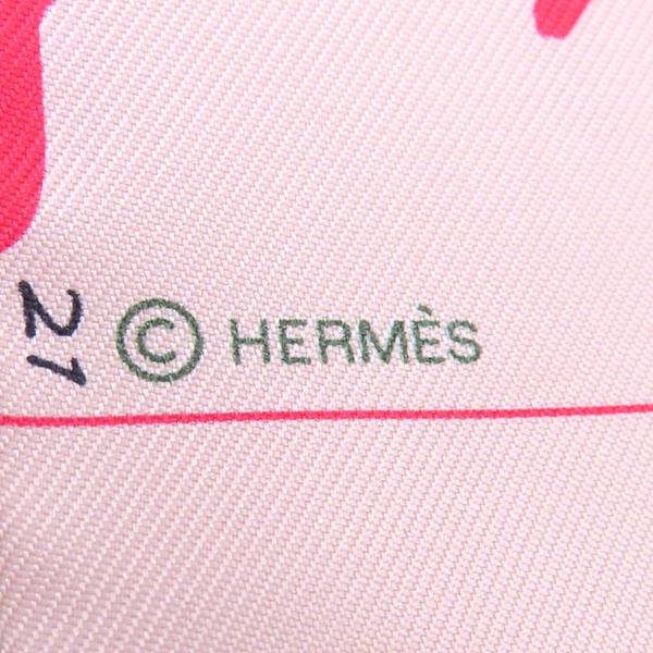 HERMES エルメス スカーフ ツイリー シルク ピンク 【HERMES