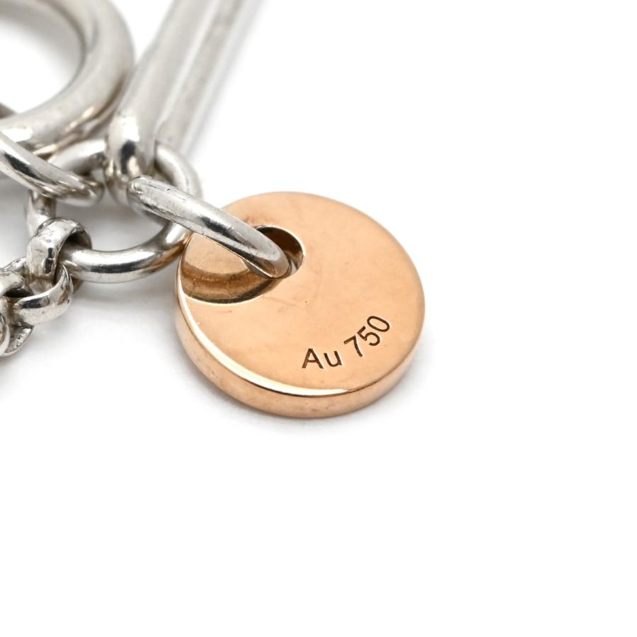 HERMES エルメス ネックレス エクスリブリス ペンダントPM K18PG