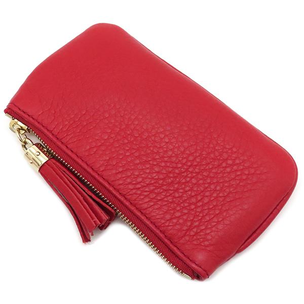 GUCCI グッチ コインケース ソーホー フリンジ レザー レッド 赤  