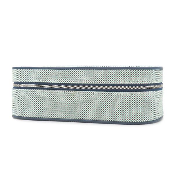 HERMES エルメス ポーチ エスカル コットン ブルー コスメポーチ  