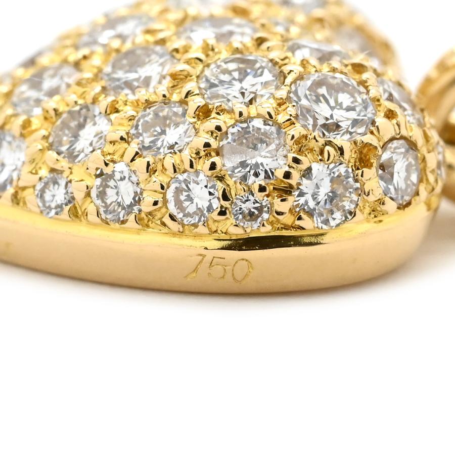 Cartier（カルティエ） ペンダントトップ ハート パヴェ K18YG 