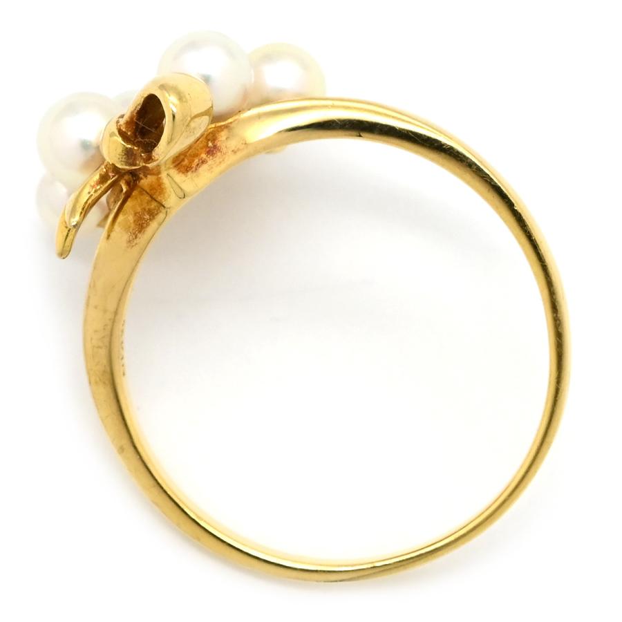 ミキモト リング 指輪 K18YG ホワイト Au750 18K 18金 真珠 アコヤ