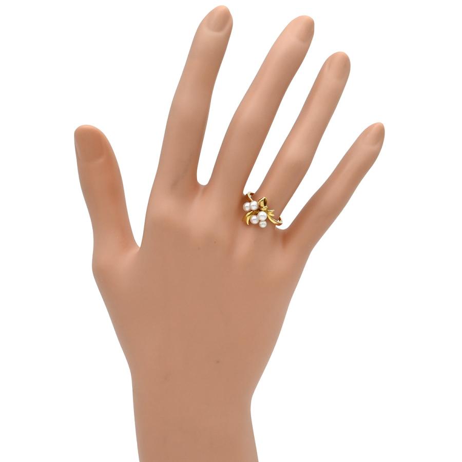 ミキモト リング 指輪 K18YG ホワイト Au750 18K 18金 真珠 アコヤ