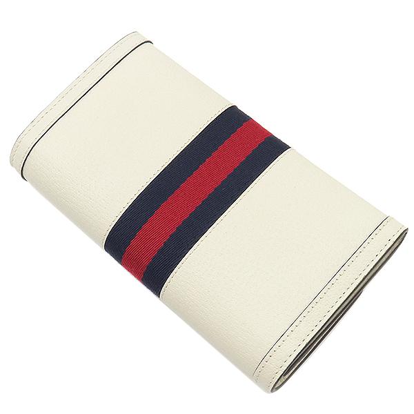 未使用！グッチ コンチネンタルウォレット ホワイト 523153 GG グッチ 長財布 コンチネンタルウォレット レザー ホワイト 白