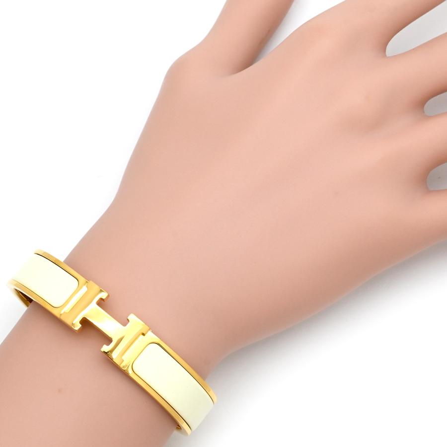 HERMES（エルメス） ブレスレット クリックH PM GP ホワイト Hブレス