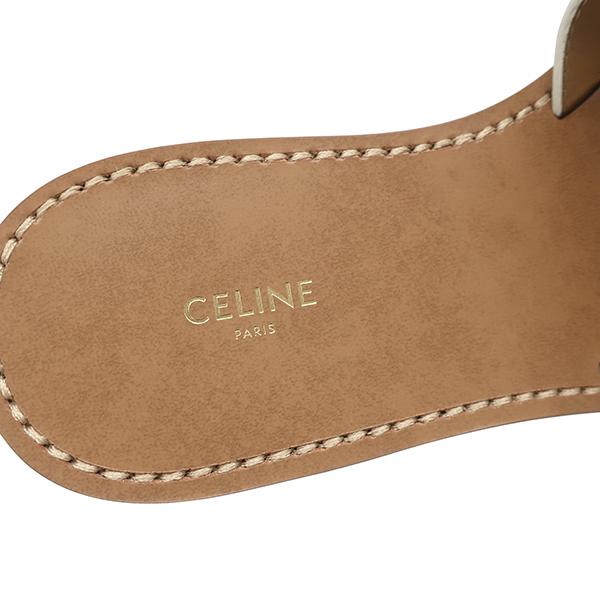 CELINE（セリーヌ） ミュール トリオンフ サンダル カーフ ホワイト