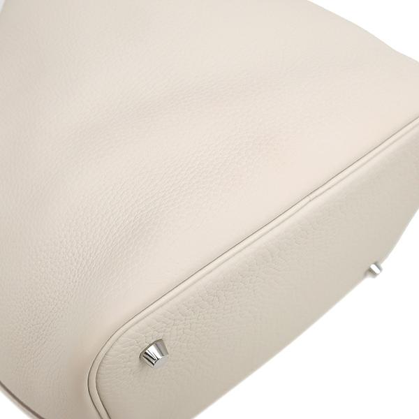 美品✨️ エルメス スタジアム レザー ファブリック ホワイト メンズ 27cm位 HERMES（エルメス） ハンドバッグ ピコタンロック MM トリヨン