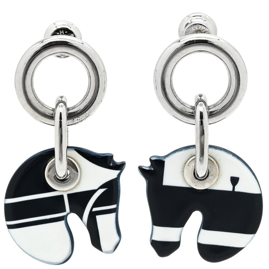 HERMES（エルメス） ピアス タッタソール エナメル マルチカラー 馬柄
