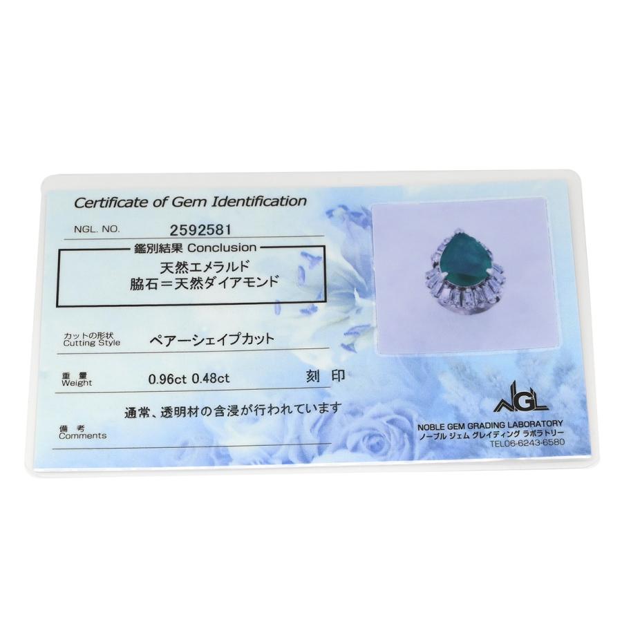 ブローチ エメラルド 0.96ct ダイヤモンド ピンブローチ シルバー 緑