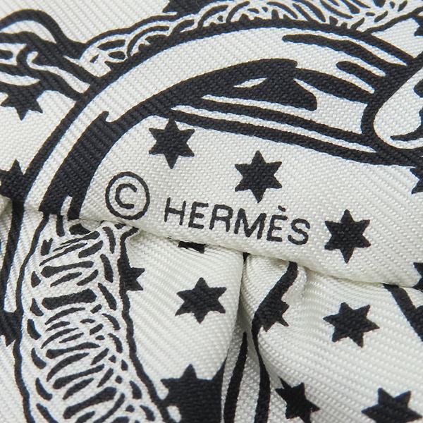 HERMES（エルメス） スカーフ ツイリー シルク ホワイト 【Frilled