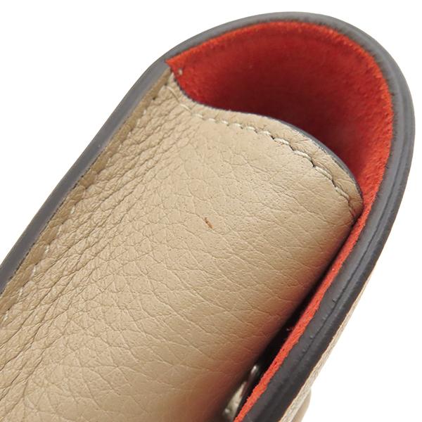 CELINE（セリーヌ） メガネケース バイカラー レザー ベージュ レッド