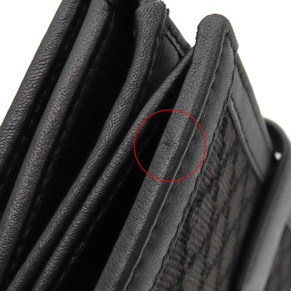 GUCCI（グッチ） 長財布 ディアマンテ ファブリック レザー ブラック