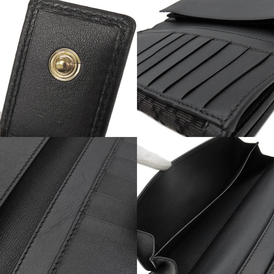 GUCCI（グッチ） 長財布 ディアマンテ ファブリック レザー ブラック