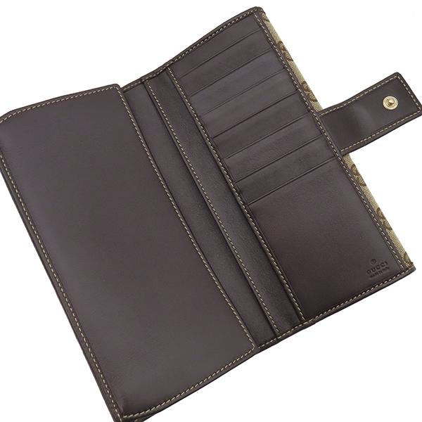 GG グッチ 長財布 ラブリーハート GGキャンバス ベージュ 茶 ハート