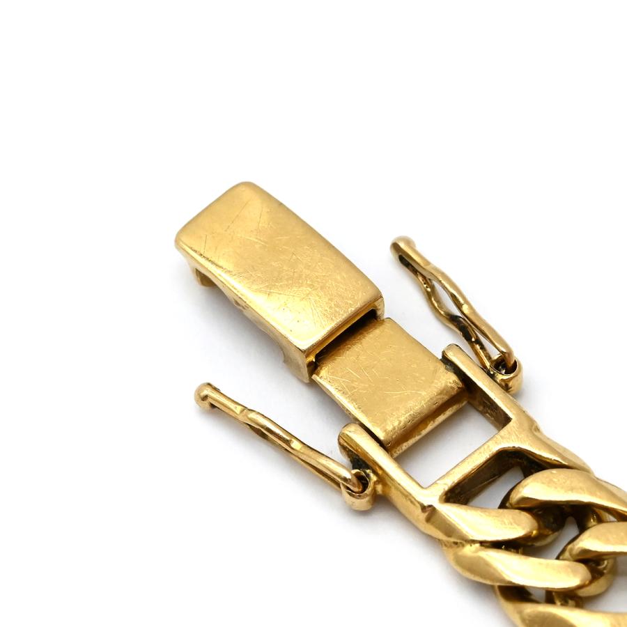 喜平 ブレスレット K18 18金 21.5cm 47.4g 6面 ダブル W K18YG