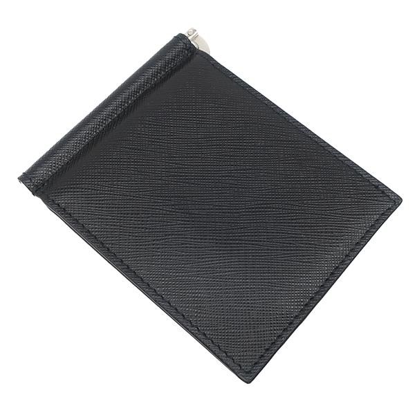 SAFFIANO（PRADA） プラダ 二つ折り財布 マネークリップ付財布 レザー