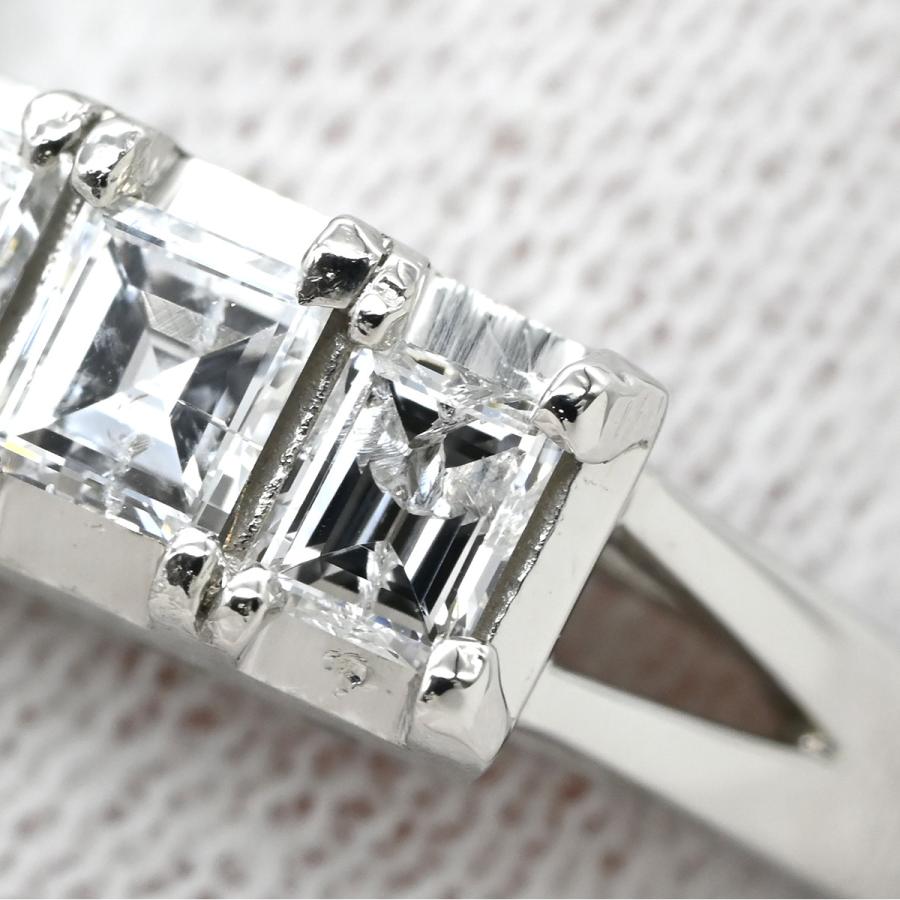 リング 指輪 ダイヤ 1.00ct シルバー プラチナム Pt900 スクエアカット