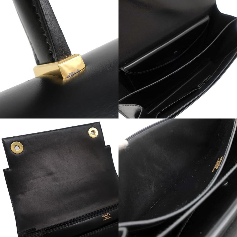 エルメス バッグ ピアノ ボックスカーフ HERMES(エルメス) ハンドバッグ ピアノ 黒 ボックスカーフ