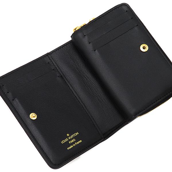 美品 ルイヴィトン ポルトフォイユルー クッサン 二つ折り財布 M81599 黒 LOUIS VUITTON - 美品 ルイヴィトン ポルトフォイユルー クッサン 二