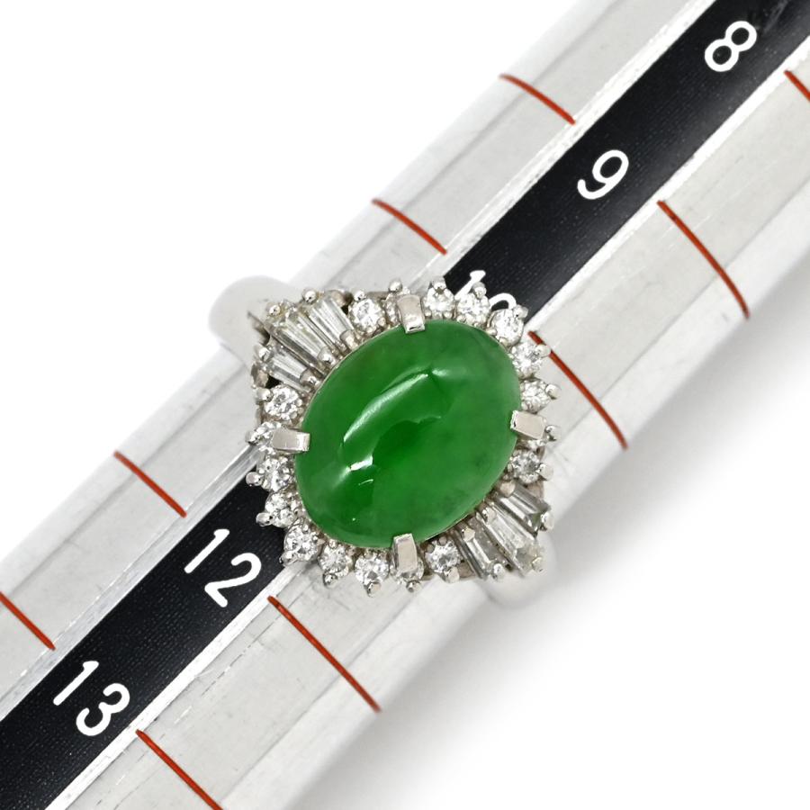 リング・指輪 グリーン   ダイヤ　 11号 リング 指輪 ヒスイ 2.42ct ダイヤ 0.47ct グリーン グリーン×プラチナ