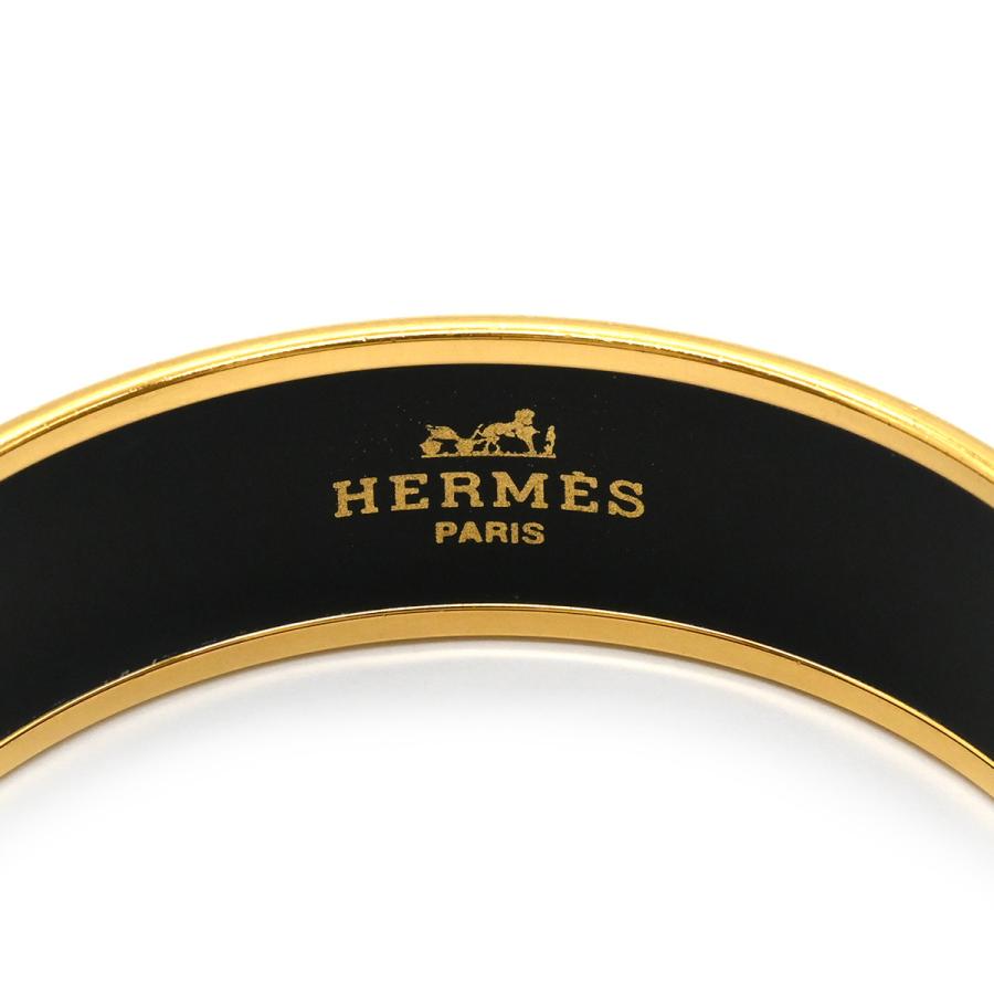 HERMES（エルメス） バングル エマイユ GM グリーン アニマル柄 ヒョウ