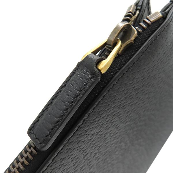 GUCCI（グッチ） クラッチバッグ GGマーモント レザー ブラック 黒