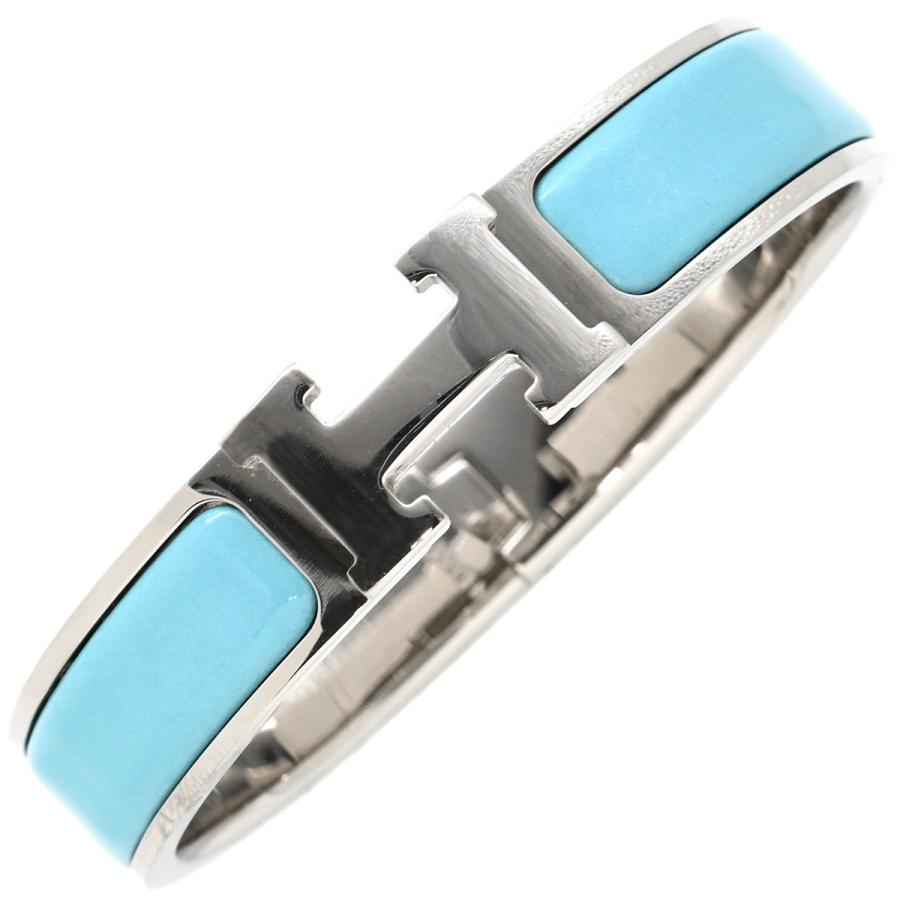 HERMES（エルメス） ブレスレット クリックH PM メタル ブルー 水色 H