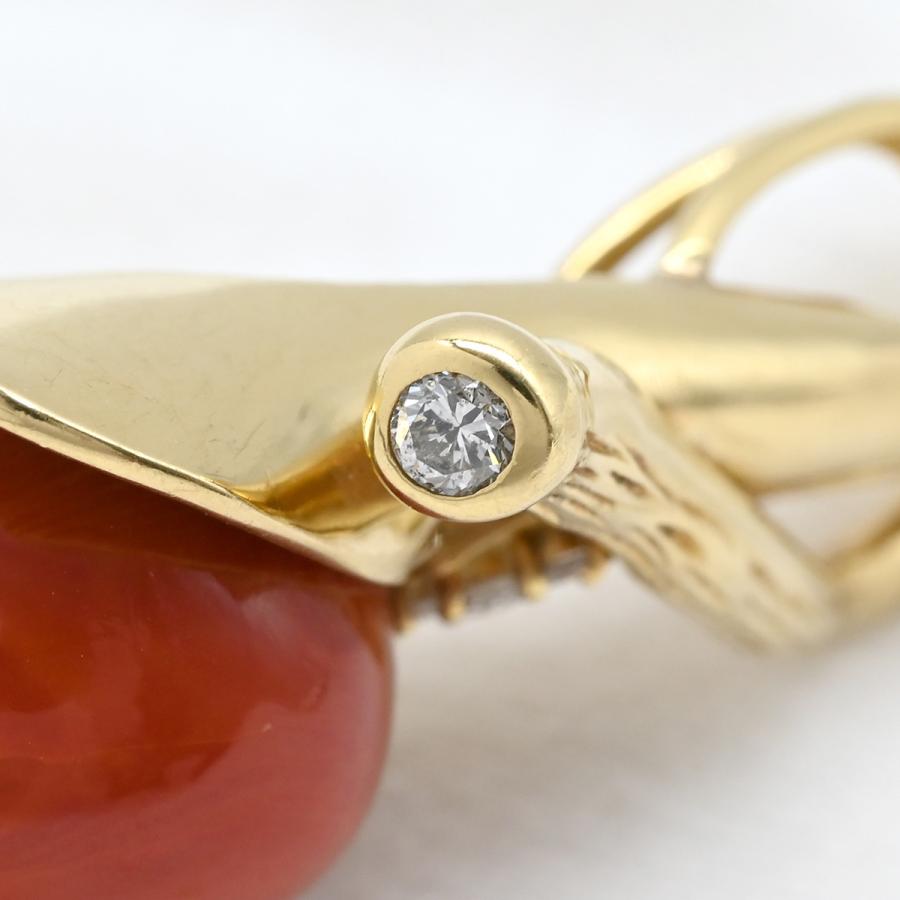 k18 サンゴ、ダイヤモンドのペンダント 楽天市場】モモイロ珊瑚 ペンダント トップ ダイヤ ダイヤモンド