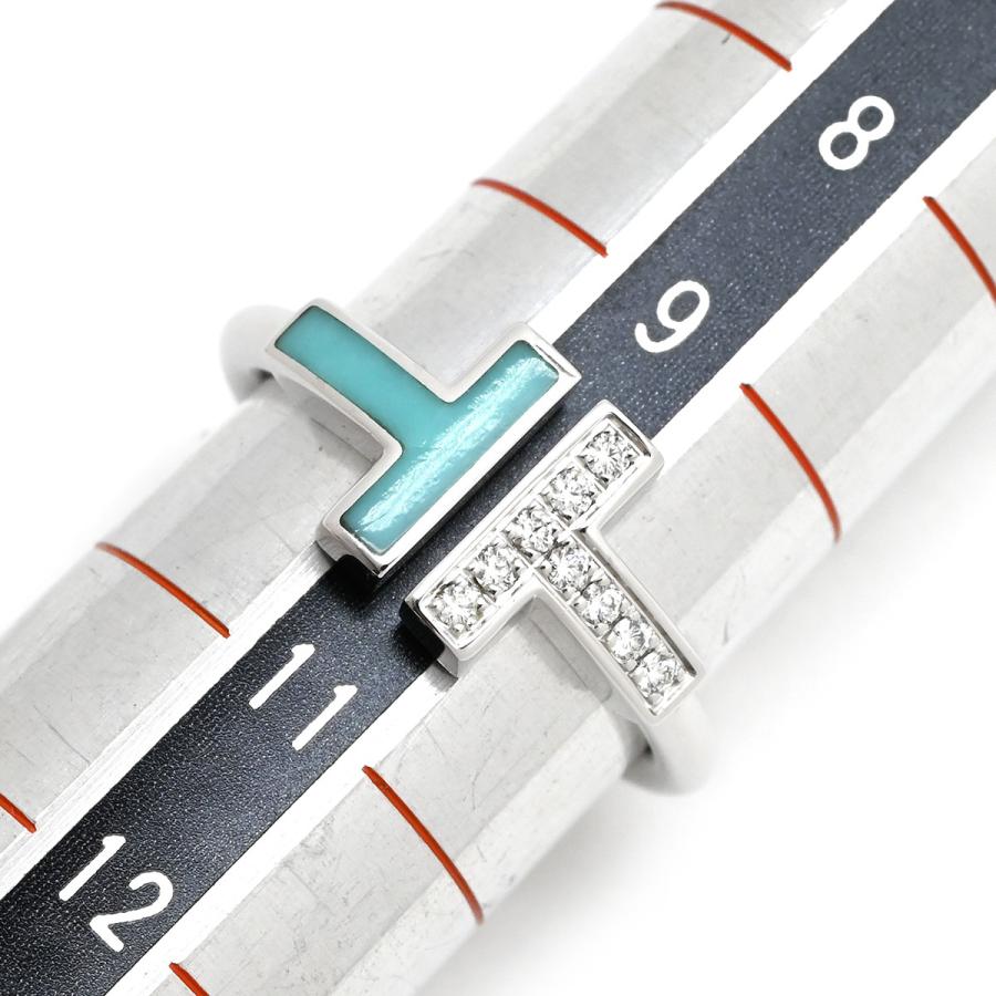 新品同様Tiffany & Co.ターコイズワイヤーリング ティファニー TIFFANY＆CO Tワイヤーリングターコイズ 750YG