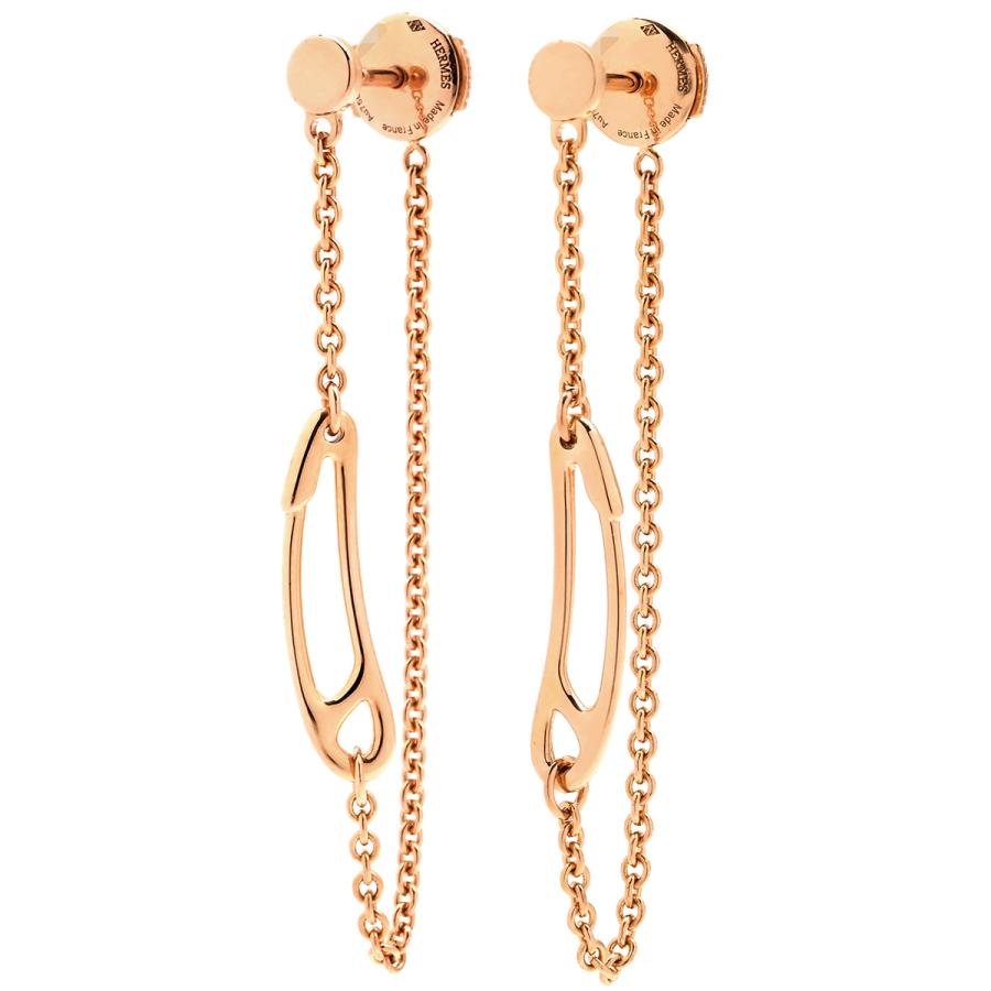 【hiromi】シェーヌダンクル パンク ピアス HERMES 新品未使用 HERMES（エルメス） ピアス シェーヌダンクル ミニ パンク ゴールド