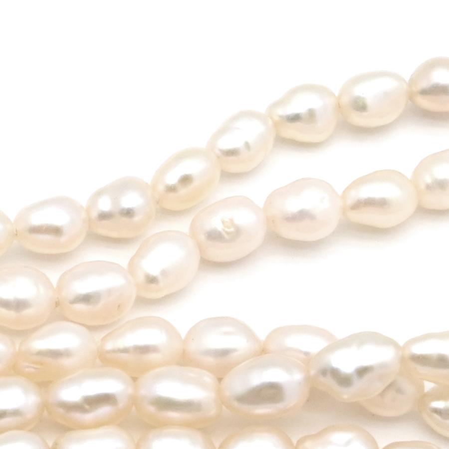 TASAKI　ネックレス　淡水パール５連 TASAKI ネックレス 淡水パール 5連 ホワイト タサキ シルバー オーバル