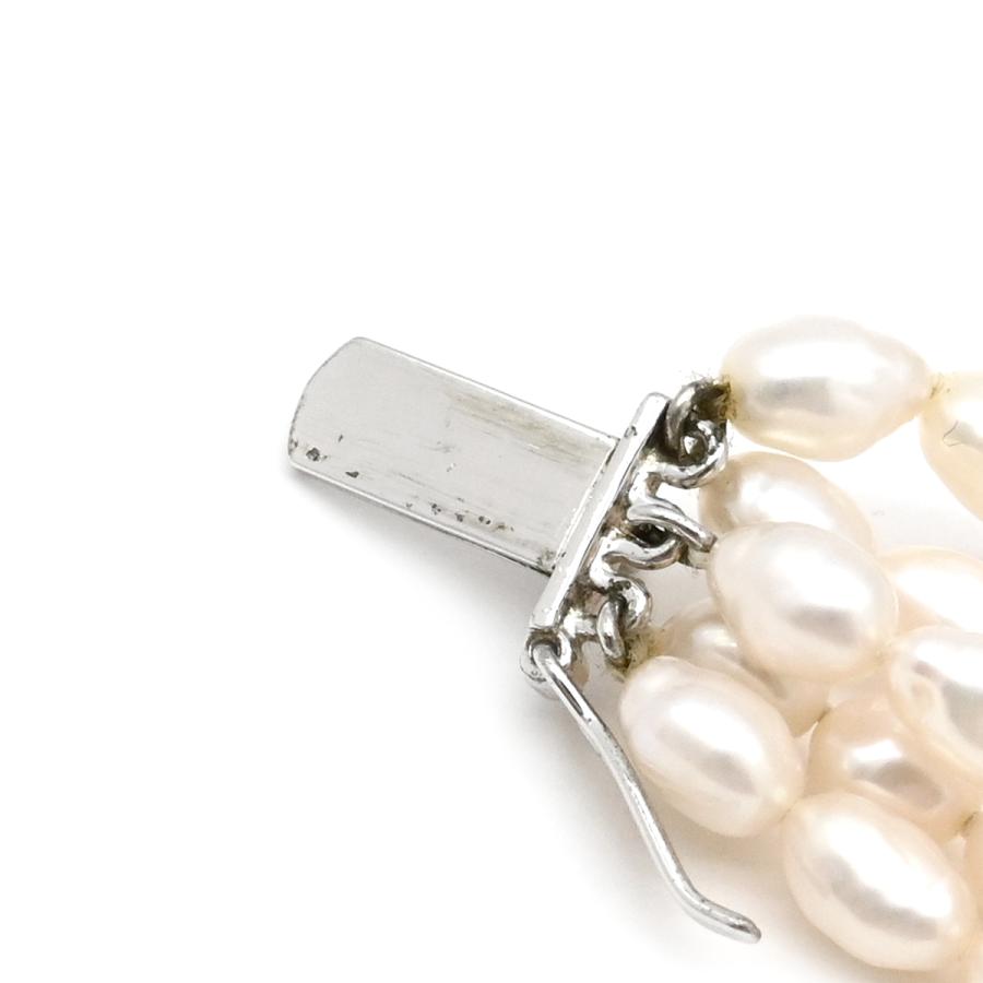 TASAKI　ネックレス　淡水パール５連 TASAKI ネックレス 淡水パール 5連 ホワイト タサキ シルバー オーバル