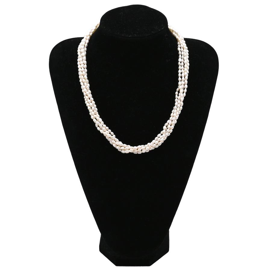 TASAKI　ネックレス　淡水パール５連 TASAKI ネックレス 淡水パール 5連 ホワイト タサキ シルバー オーバル