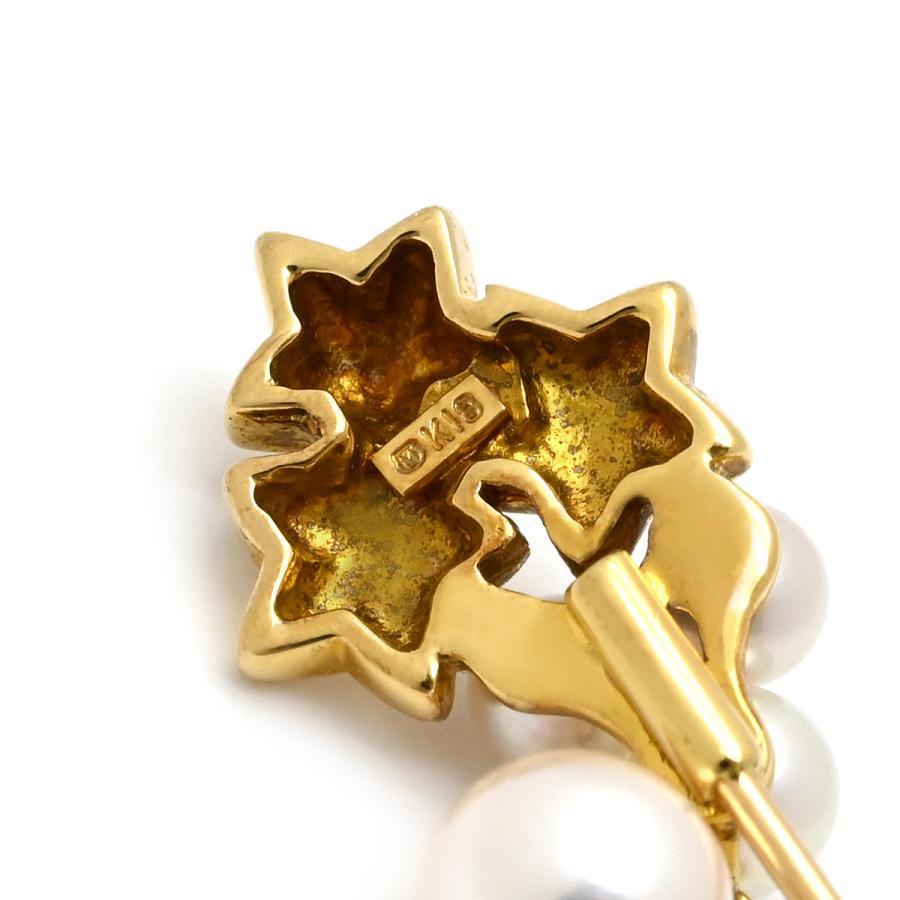 ミキモト ブローチ パールブローチ ゴールド 18K 18金 750 星モチーフ