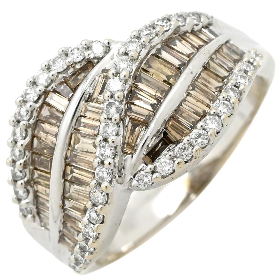 リング 指輪 ダイヤモンド 1.50ct シルバー パヴェダイヤ バゲット 