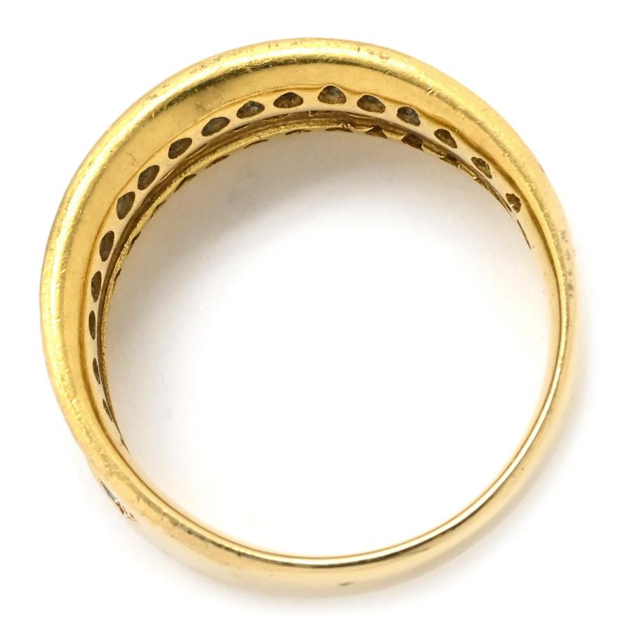18k パヴェダイヤモンドリング リング 指輪 ダイヤモンド 1.00ct ゴールド パヴェダイヤ 18K 750 YG