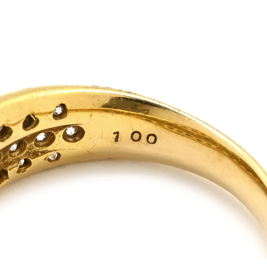 リング 指輪 ダイヤモンド 1.00ct ゴールド パヴェダイヤ 18K 750 YG