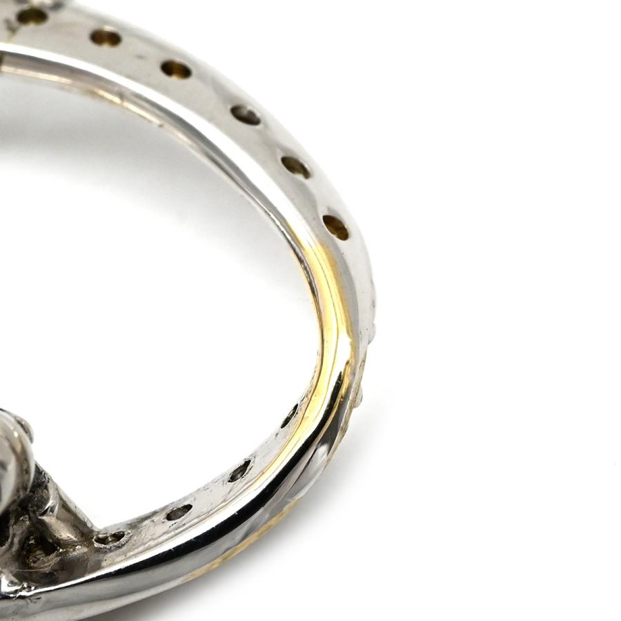 ブローチ ルビー ブルーサファイア ダイヤ シルバー ホワイトゴールド