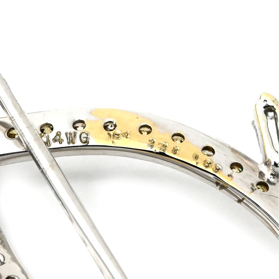 ブローチ ルビー ブルーサファイア ダイヤ シルバー ホワイトゴールド