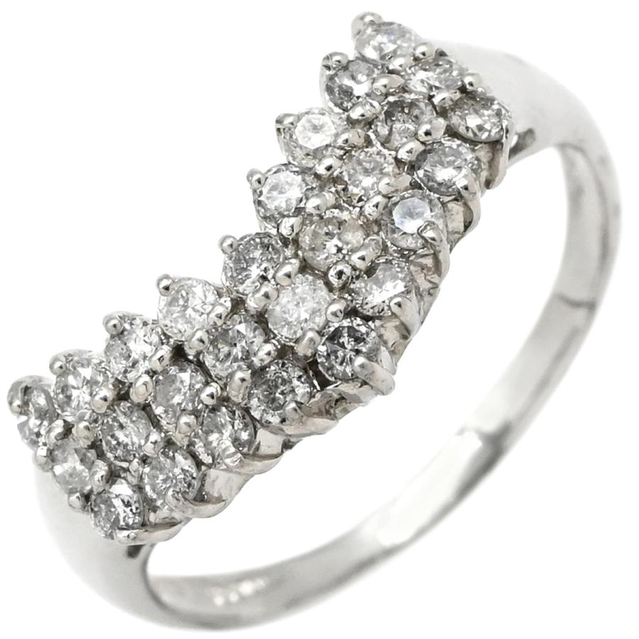 リング 指輪 ダイヤモンド 0.50ct シルバー プラチナシルバー V