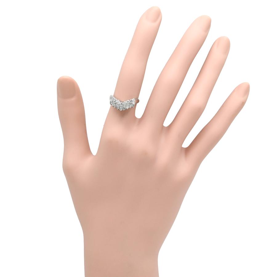 リング 指輪 ダイヤモンド 0.50ct シルバー プラチナシルバー V